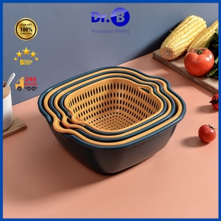 Rổ nhựa chữ nhật, bộ rổ nhựa đựng trái cây GiaDungDrb