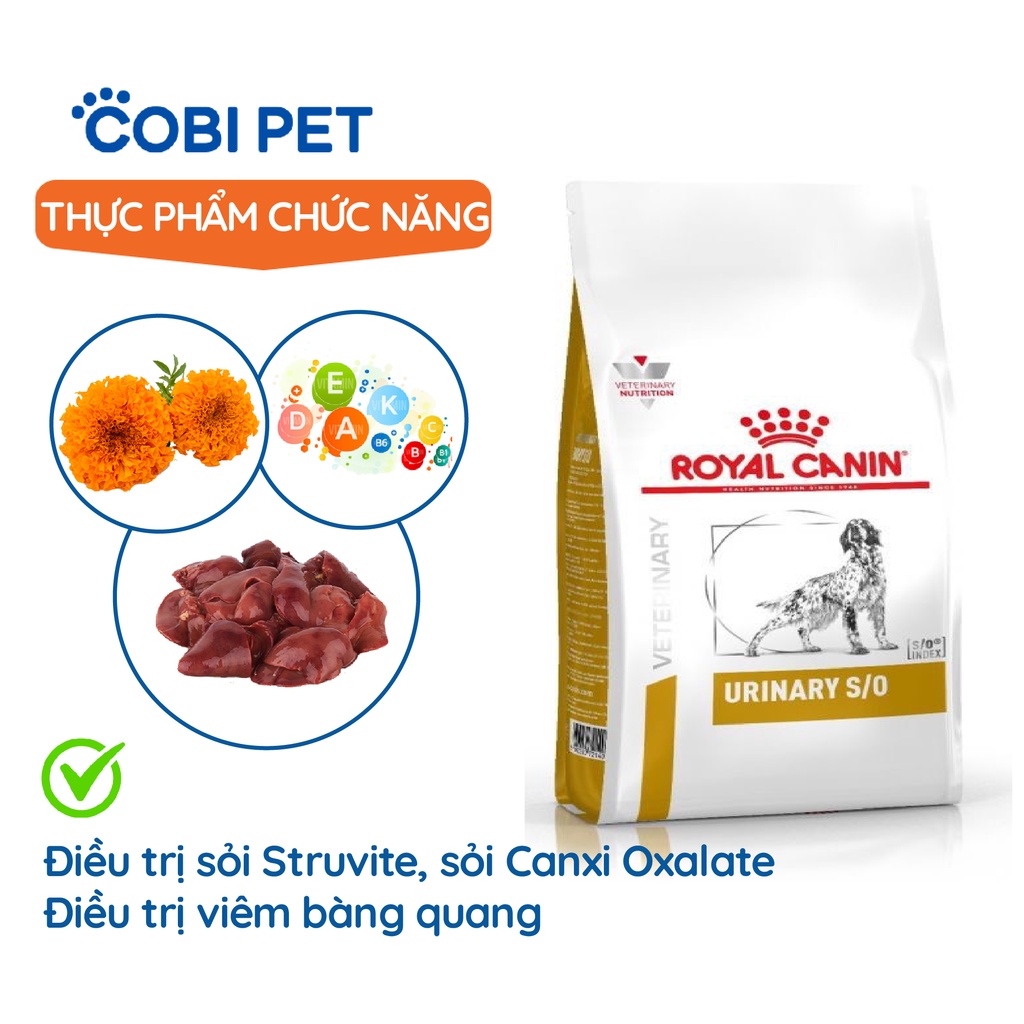 Thức Ăn Hạt Điều Trị Sỏi Thận Cho Chó ROYAL CANIN URINARY S/O 2kg