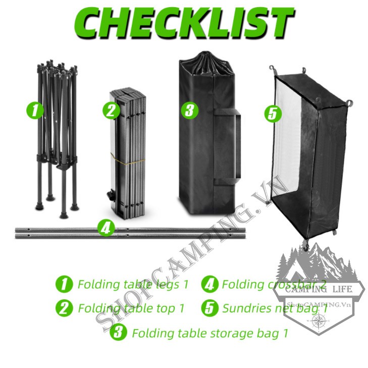 Bàn xếp dã ngoại, cắm trại mặt vân đá cẩm thạch, chịu lực lên đến 120kg | BigBuy360 - bigbuy360.vn