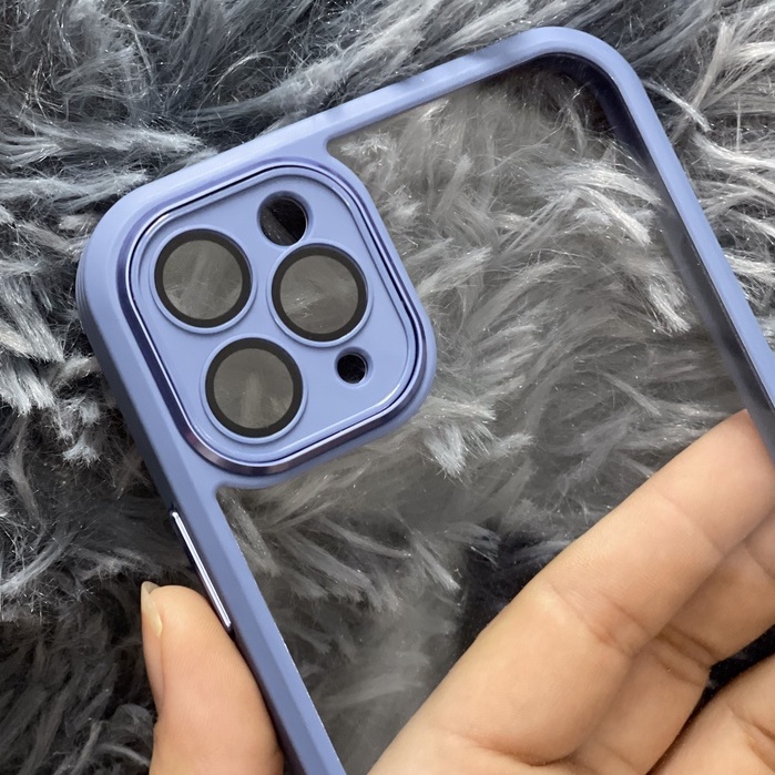 CHÍNH HÃNG Ốp X&amp;M LƯNG TRONG cứng chống ố viền màu bảo vệ Camera iPhone 11 12 13 / MINI / PRO / MAX