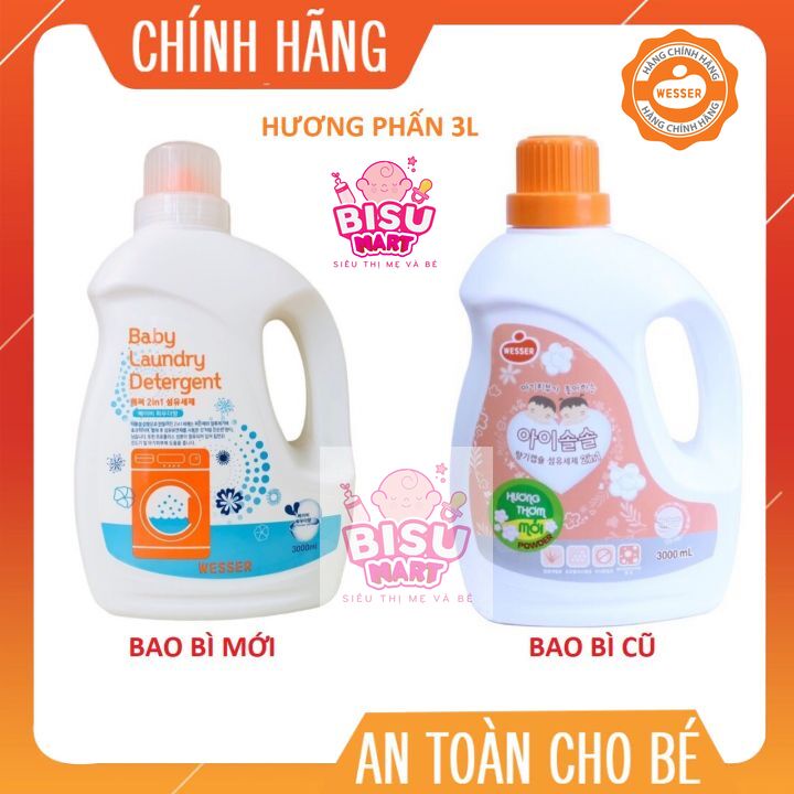 Nước Giặt Xả wesser 3 Lít Hương Phấn, Hoa Hồng (Hàng nhập khẩu)