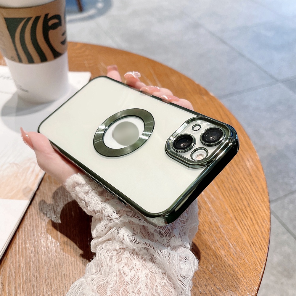 Ốp Điện Thoại TPU Mềm Mạ Điện Kèm Phim Bảo Vệ Lens Cho IPhone 13 12 11 Pro Max XS Max XR X 8 7 Plus