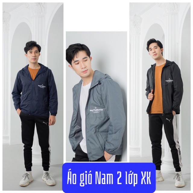 Áo Khoác Gió Nam 2 Lớp VNXK