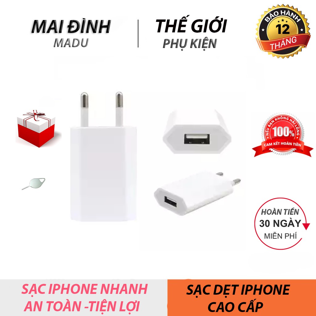 Cóc Sạc Dẹt Zin Máy [madu] dành cho iphone