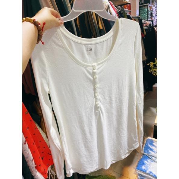 PLUSSIZE Áo thun gân henley ana bigsize tay dài BIGSIZE