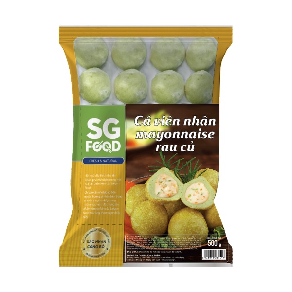 Cá viên , bò viên, tôm viên, gà viên, viên ngũ vị  SG Food 500gr đủ vị