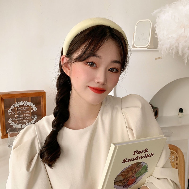 MOCHASHU Cài tóc MOCHASHU bản rộng màu kẹo ngọt thời trang cao cấp cho nữ