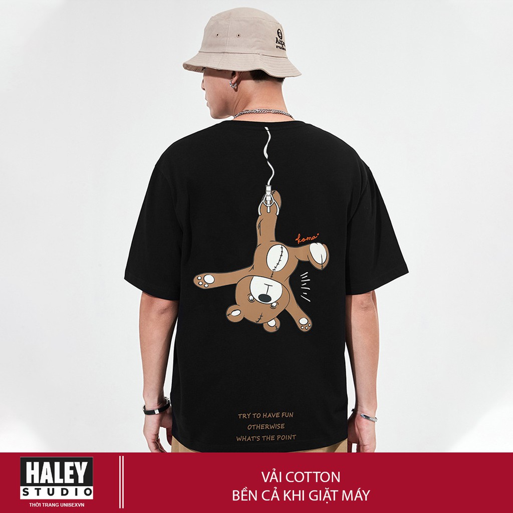 Áo Thun TN365 Funny Bear Unisex Form Rộng Nam Nữ phong cách Hàn Quốc HALEY