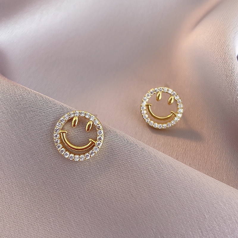 Đôi Bông Tai Hình Mặt Cười Thời Trang Hàn Quốc Cho Nữ