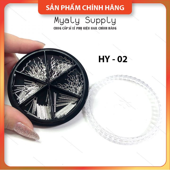 Charm Kim Loại Nail Phụ Kiện Kim Loại Set 6