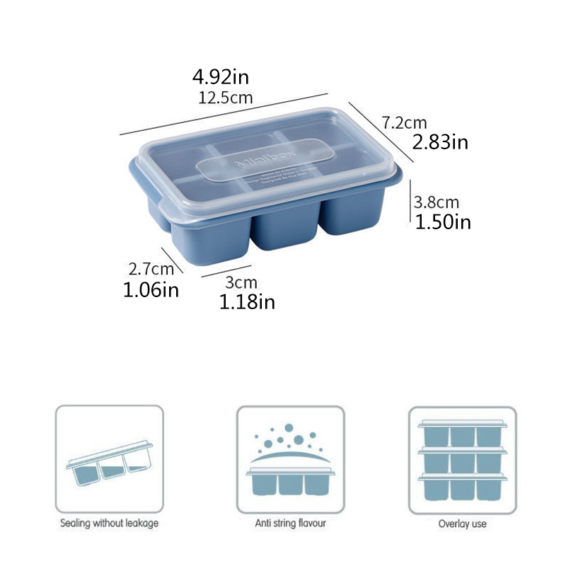 Set 3 khay làm đá bằng silicon tạo hình sáng tạo đa năng