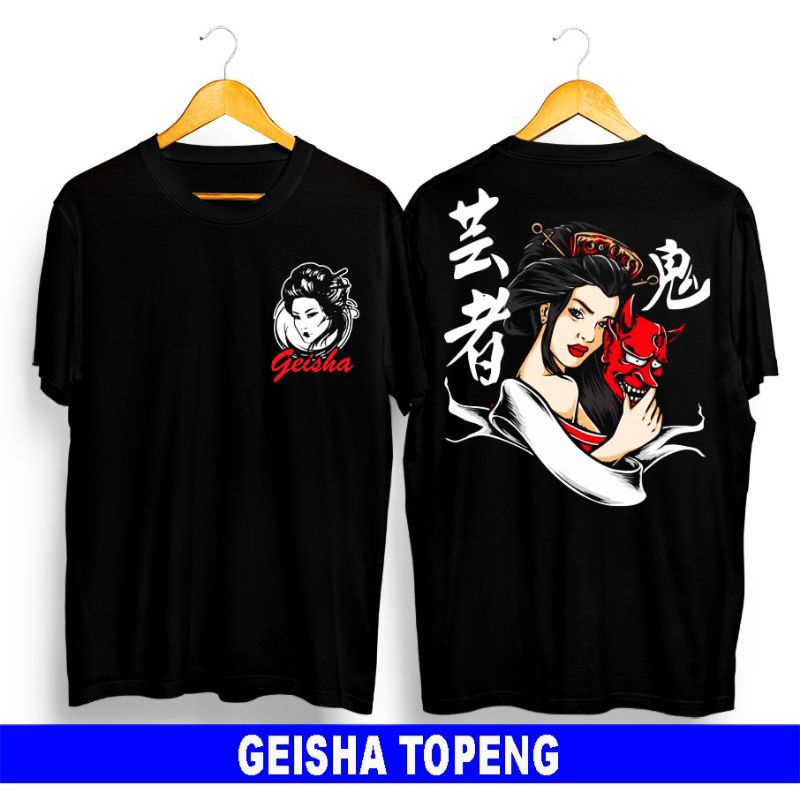 Áo Thun Mặt Nạ geisha / Áo Sơ Mi / Áo Thun Nhật Bản Cho Nam / Nữ Hình Mặt Nạ samurai geisha