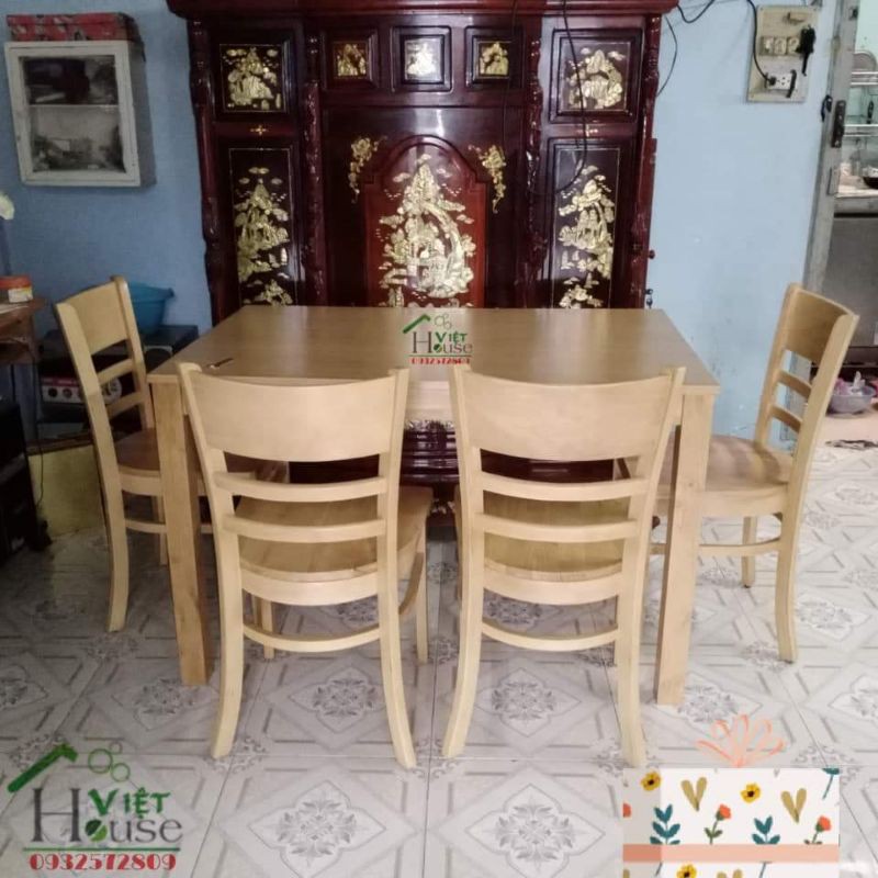 Bộ bàn ăn 4 ghế mặt gỗ giá rẻ (Freeship nt HCM) | BigBuy360 - bigbuy360.vn