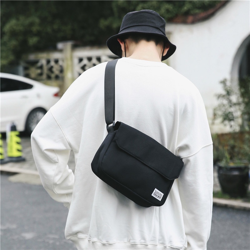 Túi Đeo Chéo Nam Mini Hàng Cao Cấp Vải Canvas Nhiều Ngăn Chống Nước, Bền Bỉ Đeo Vai Phong Cách Unisex Hàn Quốc