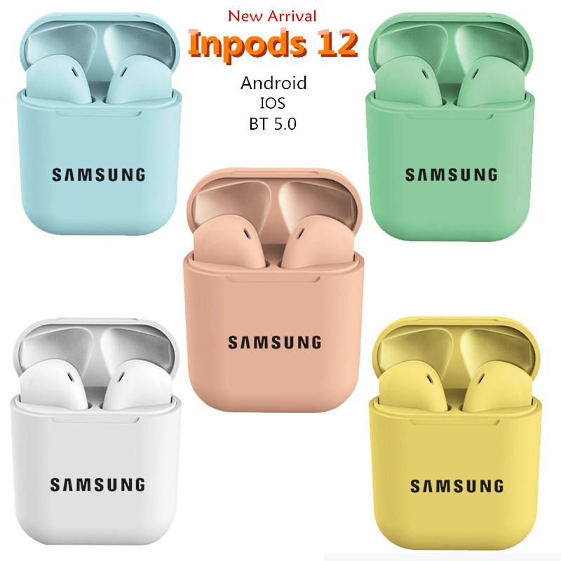 Samsung 12 Inpods Bluetooth Earphone 5.0 Wireless Headphone Earbud Touch Control Pop UpTWS Headset