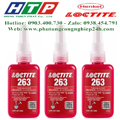 Loctite 263 loại 50ml keo dán khóa ren màu đỏ