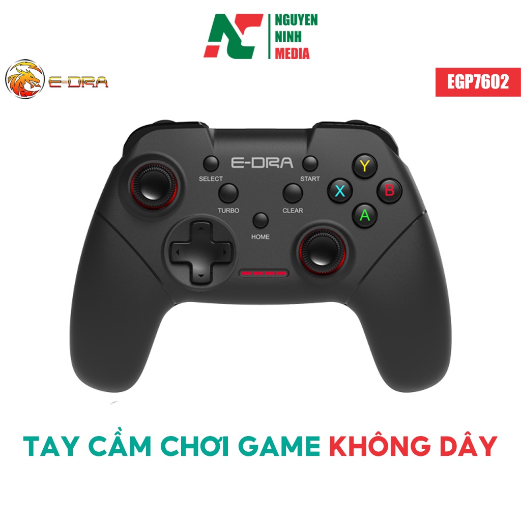 Tay Cầm Chơi Game E-DRA EGP7602 Black - Hàng Chính Hãng