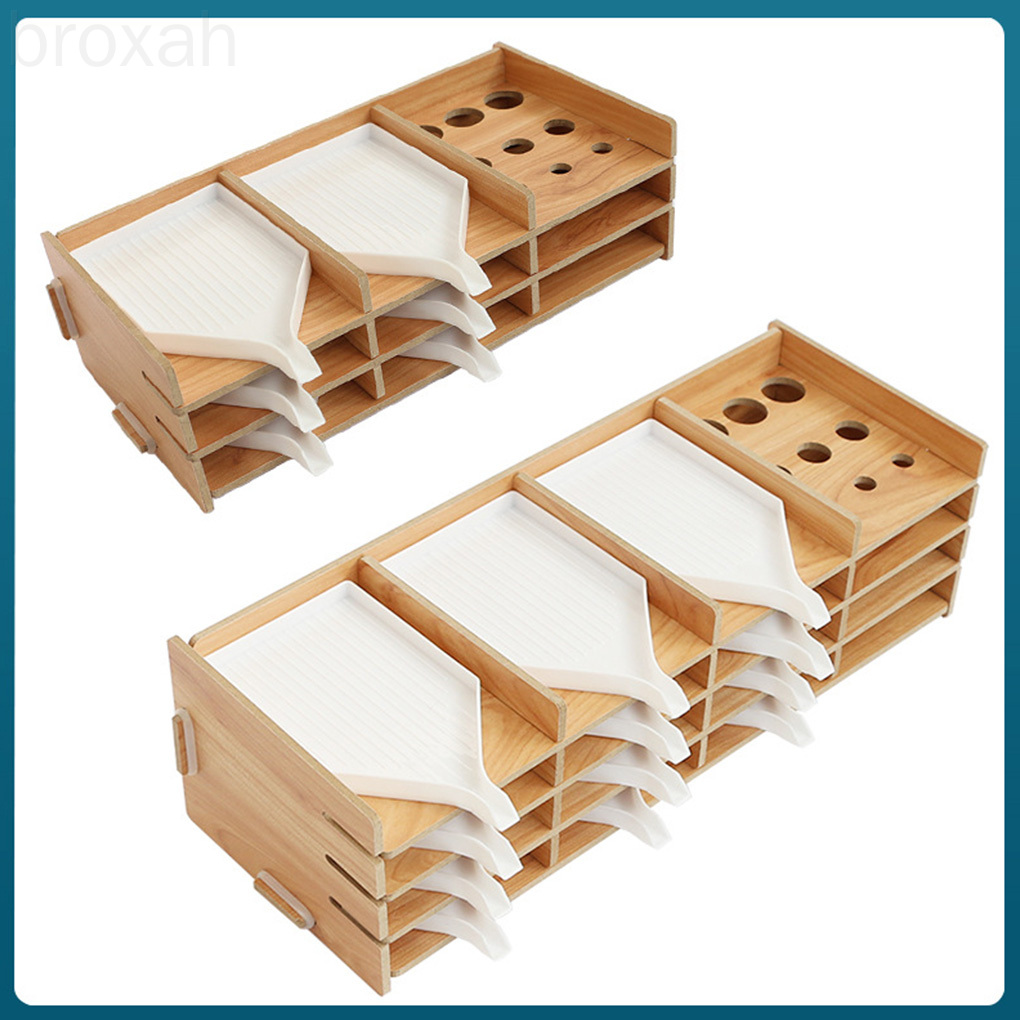 Wooden Diamond Painting Tools Storage Tray DIY Multi-layer Rack Drilling Pen Organizer broxah