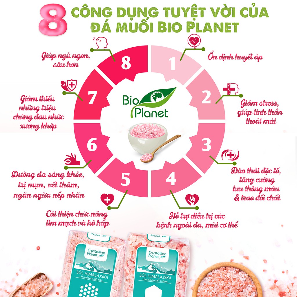 Đá muối dùng trong spa làm đẹp Bio Planet 600g