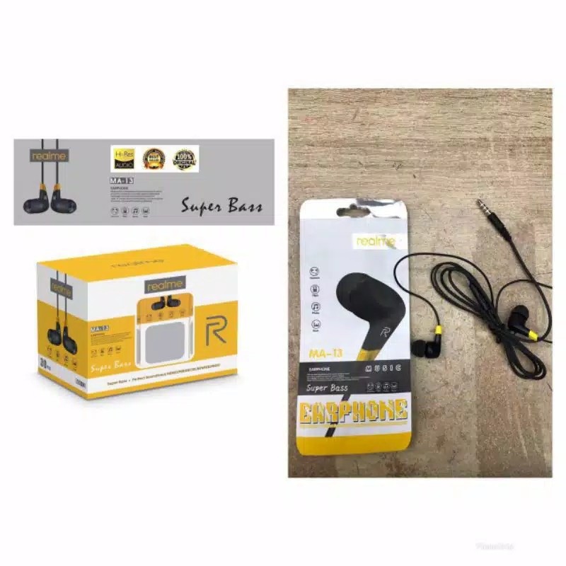 Tai Nghe Realme Ma-13 Hendsfree Realme Ma-13 Superbass Stereo Headset Ma13 Jgshop.Id