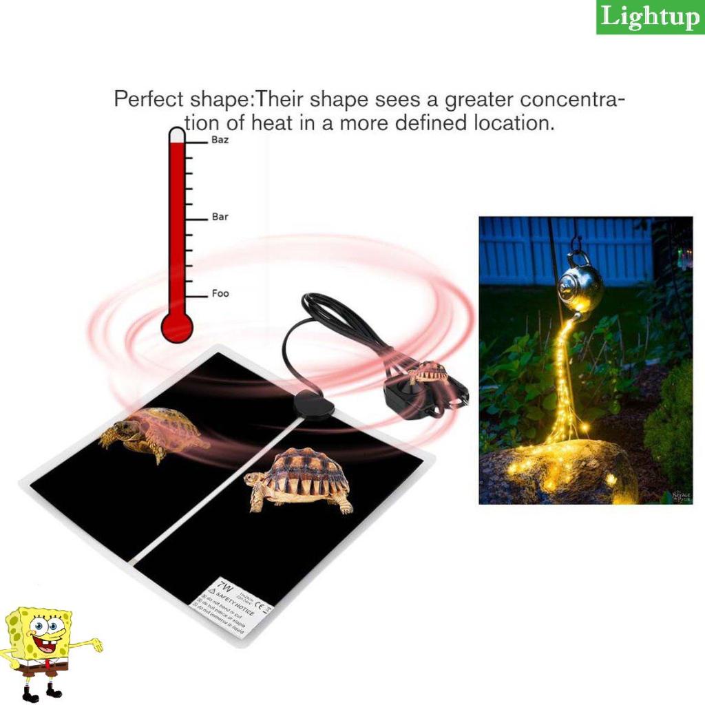 7W EU 220V Nhiệt độ có thể điều chỉnh Máy sưởi cho bò sát Sưởi ấm Mat Pad sưởi ấm cho vật nuôi