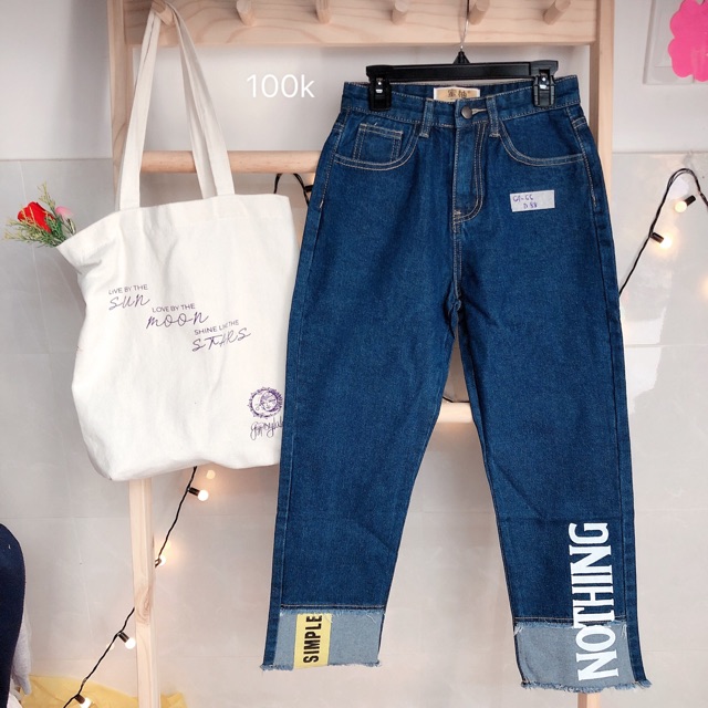 Jeans 2hand lưng cao