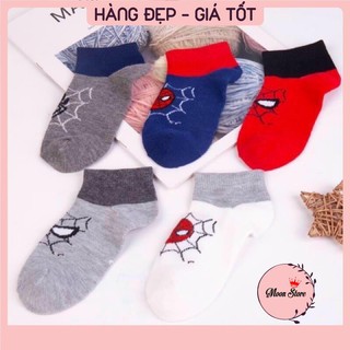 Tất Người Nhện cho bé trai, Set 10 Đôi Cực Đẹp Cho Bé size 1 đến 8 tuổi (mã 01)