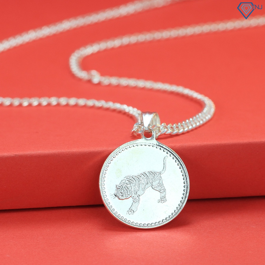 Vòng cổ bạc cho bé tuổi hổ khắc ngày tháng DCT0091 - Trang Sức TNJ
