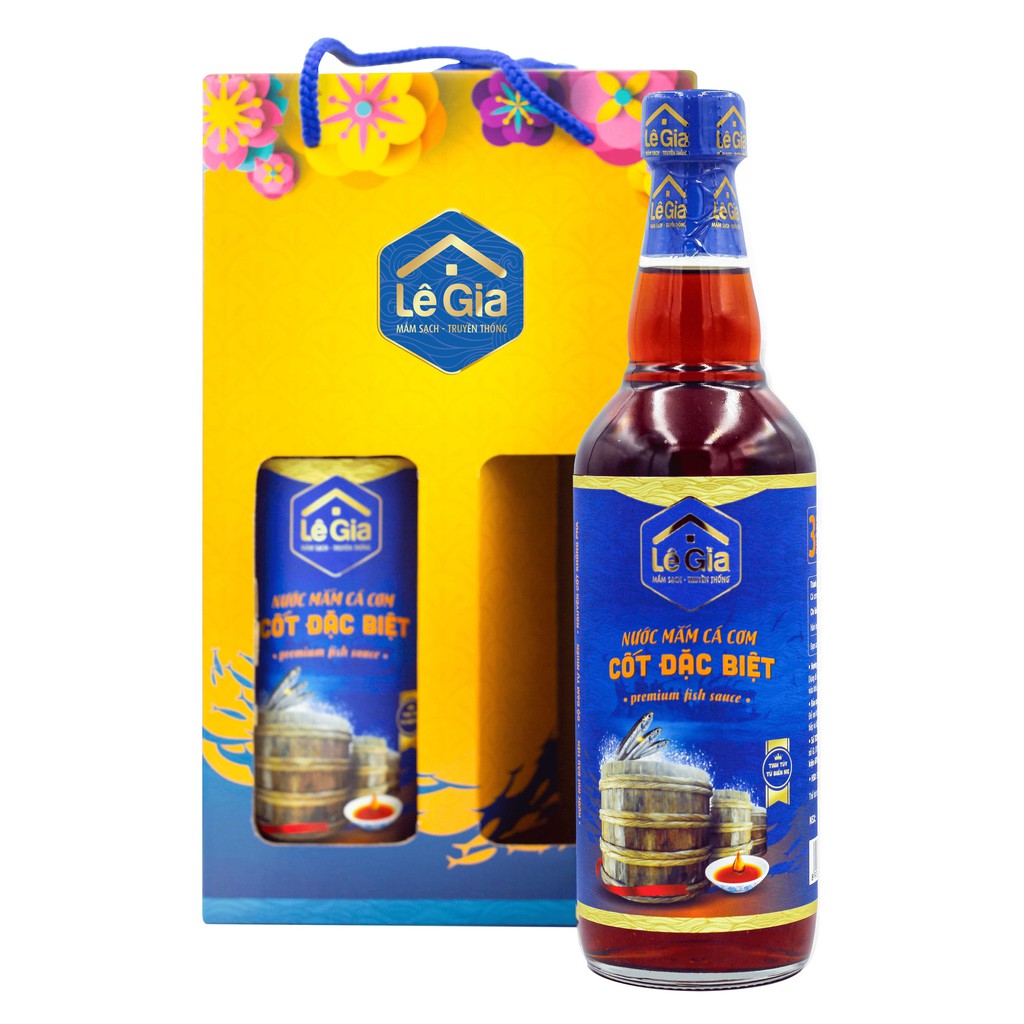 Hộp quà tặng hai chai nước mắm Lê Gia cốt đặc biệt