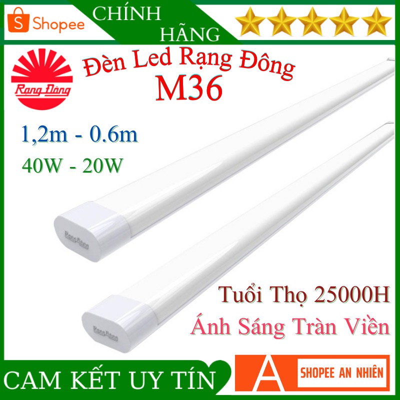 Đèn Bán Nguyệt Rạng Đông M36  Freeship  Dài 1,2M 40W Ánh Sáng Tràn Viền