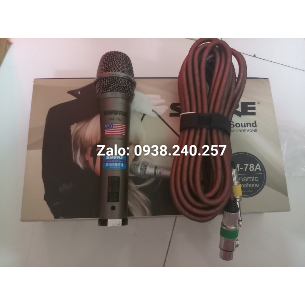 Micro có dây shure sm-78a hát karaoke gia đình cực hay - shure sm78a
