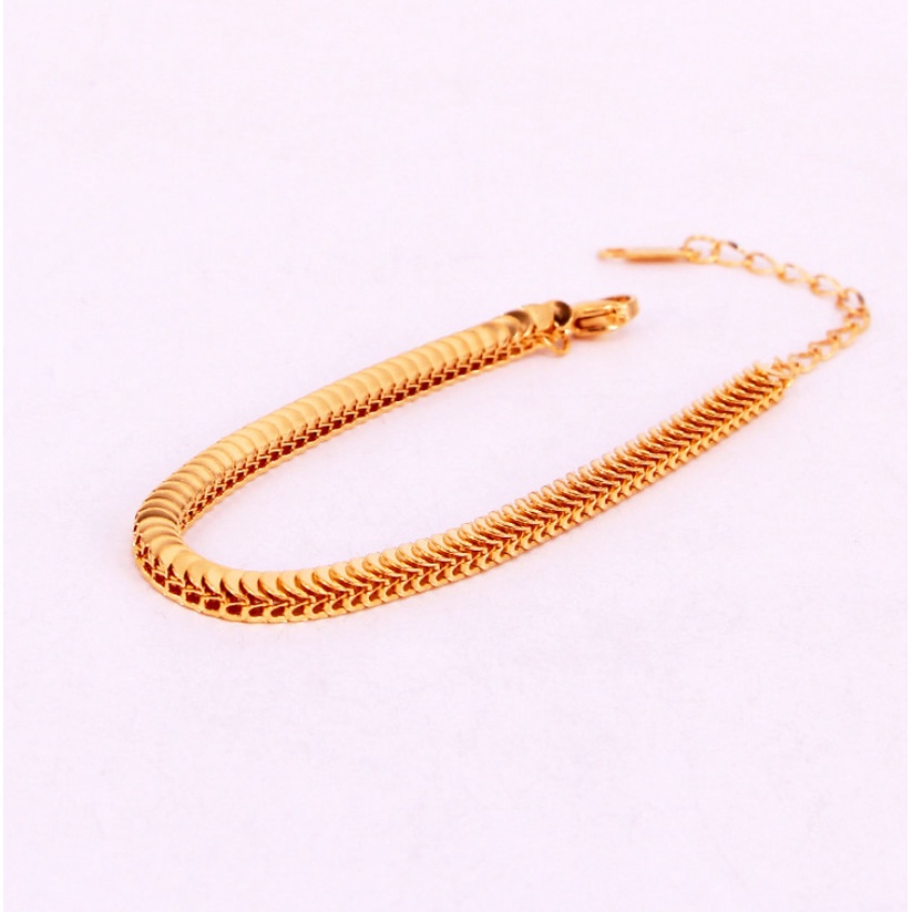 Lắc Tay Vảy Cá Vàng Sang Trọng Titan Ko Đen TT 4261