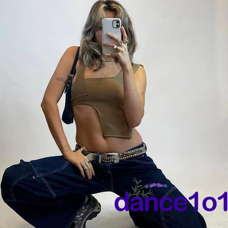 Áo Ba Lỗ Hở Rốn Màu Trơn Của Nữ Khiêu Vũ1O1-Nữ