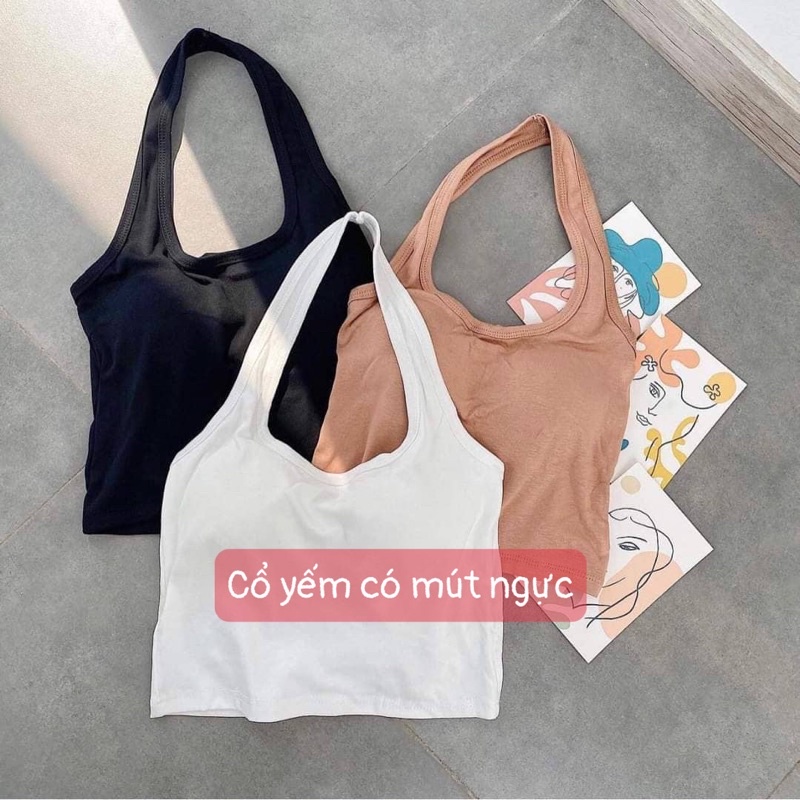 Áo 2 dây sợi bún chất borip mềm mát hàng QC 2 màu đen trắng dáng ôm body