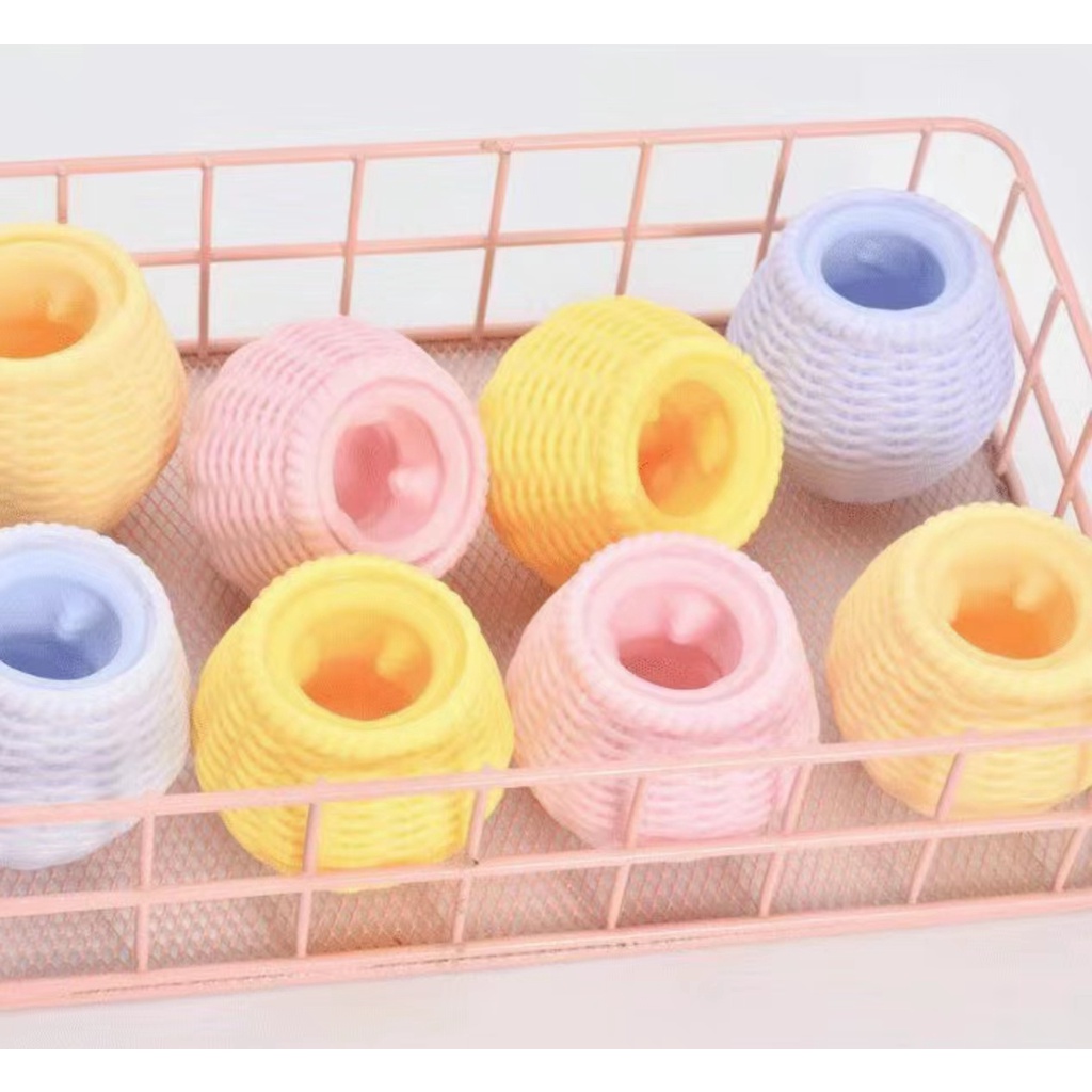 [Cois N] Đồ Chơi Bóp Giảm Căng Thẳng Bằng Nhựa Peculiar Nhỏ Nhắn Dễ Thương Có Nhạc Hình Lồng Gà Sáng Tạo