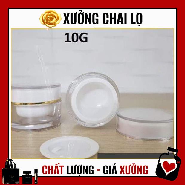 [TOP GIÁ RẺ] Hũ chiết kem 5g, 10g có nắp lót đựng mỹ phẩm , phụ kiện du lịch
