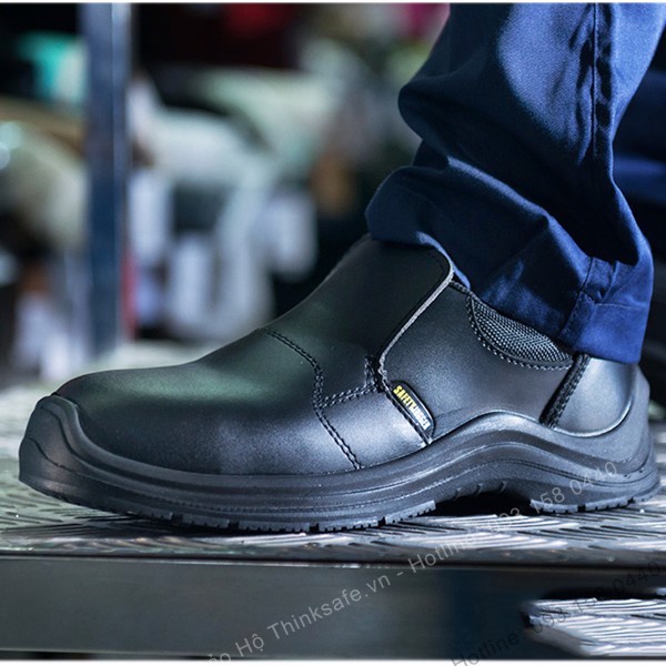 Giày bảo hộ lao động Jogger Dolce S3-SRC giày xỏ không dây tiện lợi, chống trơn trượt (đen) - Thinksafe