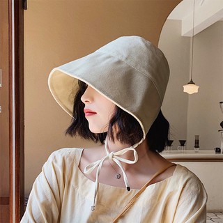 Sản Phẩm Papaya/Mũ Phù Thủy Vành Rộng Phối Dây Cột Màu Trơn Kiểu Nhật Hàn Thời Trang Mùa Hè
