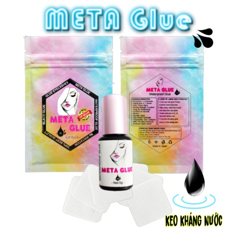 KEO NỐI MI KHÁNG NƯỚC KHÔ 1-2S BỀN 6-8 TUẦN META GLUE 160K