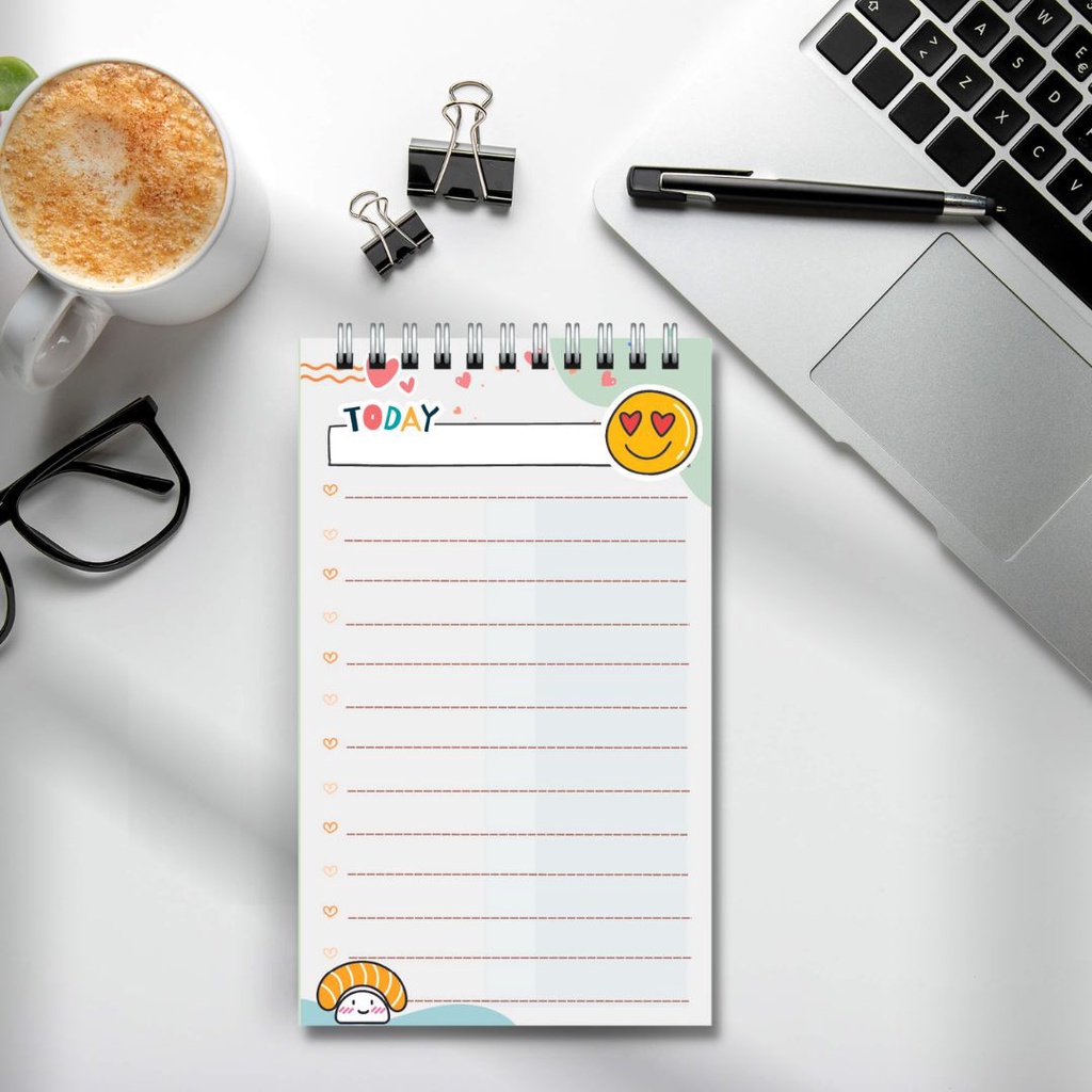 Sổ tay ghi chép từ vựng, lập kế hoạch lịch trình tiện lợi, có thể xé rời size 14.5x10cm