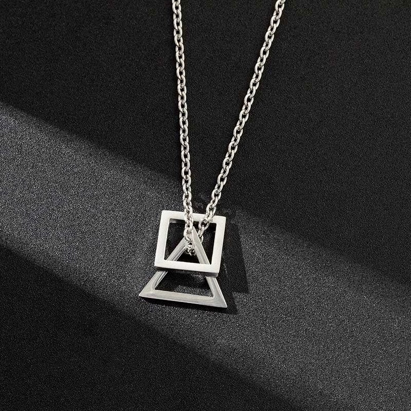 Vòng cổ mặt hình học đơn giản cá tính thời trang cho nam nữ