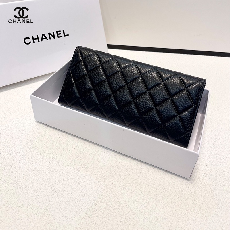 ENM2 Black Grain Quilted Leather Women's Fashion Style Two-fold Wallet2022