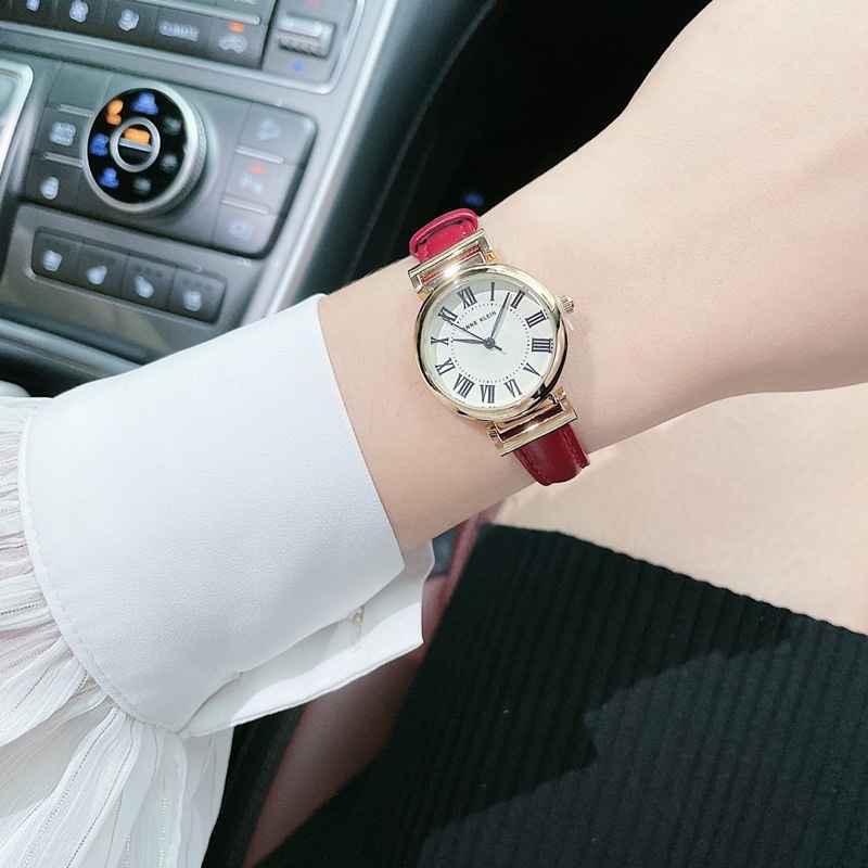 Đồng hồ nữ Anne Klein dây da, mặt 28mm
