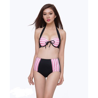 Bikini Màu Đen Phối Sọc