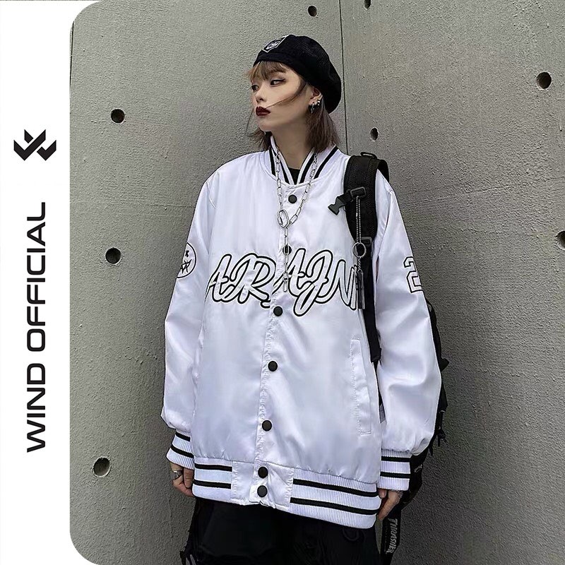 Áo khoác dù bomber unisex form rộng 28 nam nữ ulzzang Wind