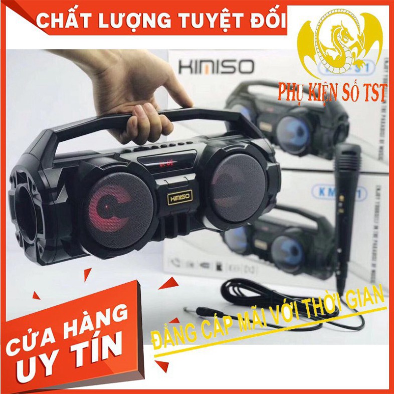 Loa Sách Tay KimisoS1 Bluetooth Có Đèn Led Kèm Micro Hát Karaoke
