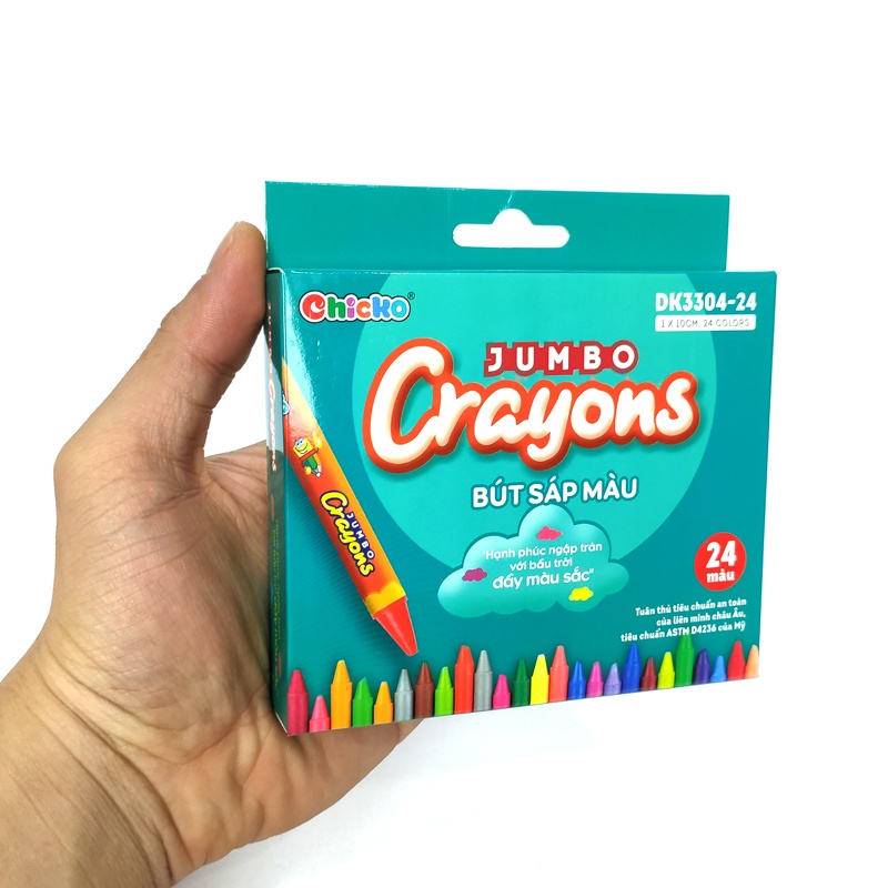 Bút sáp màu Jumbo Crayons - 24 màu - DUKA DK3304-24