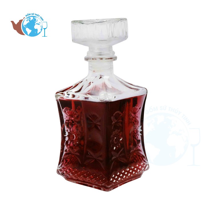 Bình đựng rượu ngâm sâm thuỷ tinh 750ml -BR05