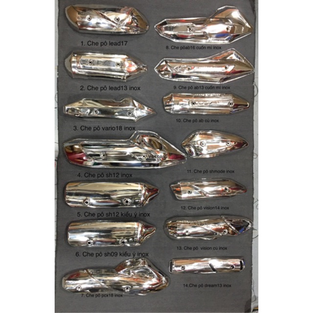Ốp pô inox các dòng xe