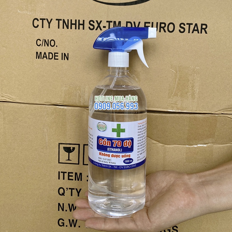 Cồn Y Tế 70/90 độ - Đóng Chai 1 lít / 5 lít Dạng Xịt Diệt Khuẩn Tiện Lợi Bảo Vệ Gia Đình